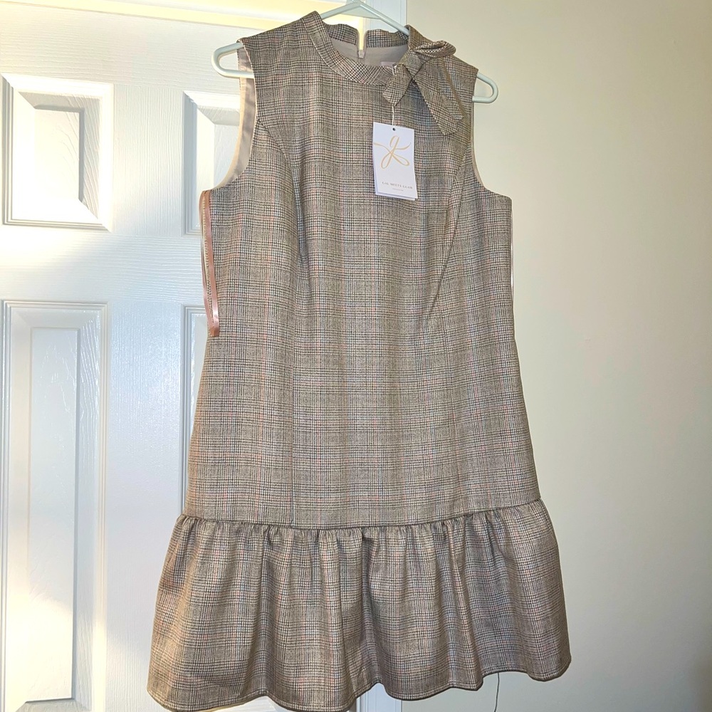 ✨NWT GAL MEETS GLAM Size 6 drop waist plaid mini dress✨
